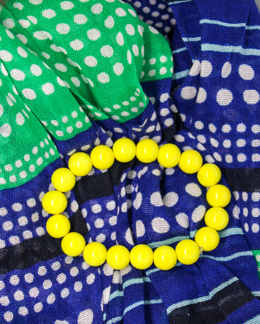 Obstruse Yellow Bracelet